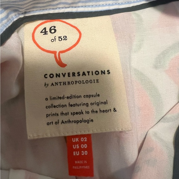Conversations by Anthropologie Watermelon Midi Skirt, size 00 - Picture 5 of 6